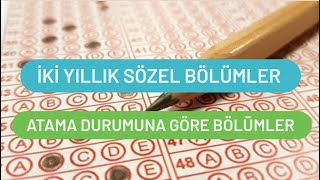 Sözel 2 Yıllık Bölümler  İki Yıllık Sözel Bölümler Nelerdir [upl. by Acsisnarf253]