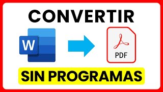 Como convertir WORD a PDF sin programas  Guía 2021 [upl. by Marceau]