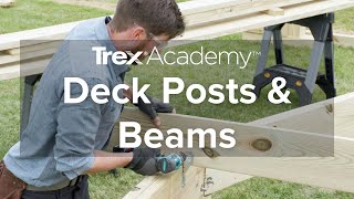 How to Install Deck Frame Beams and Posts  Trex Academy [upl. by Quartis641]