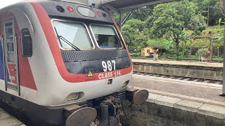 ColomboBadulla Podi Menike trainS14 977987departing Kandy Sri Lanka [upl. by Hildegard]