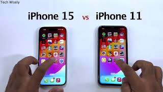 iPhone 15 vs iPhone 11  Speed Performance Test [upl. by Thecla]