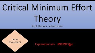 Critical Minimum Effort Theory Malayalam [upl. by Gavriella]