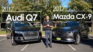 2017 Mazda CX9 Signature vs 2017 Audi Q7  Comparison  Driving Reviews [upl. by Nuahsal]