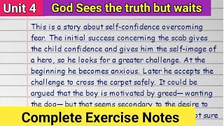 God sees the truth but waits Exercise Class 11 English Questions Answers [upl. by Kosey]