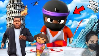 Shinchan Become Ninja amp Saved The World  Franklin amp Dora  GTA 5 [upl. by Anileuqcaj]