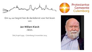 Dankdienst voor het leven van Wim Kievit 12 november 2024 [upl. by Braunstein]