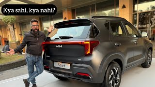 2024 Kia Sonet Facelift  Safer Now  First Look [upl. by Kentiggerma]