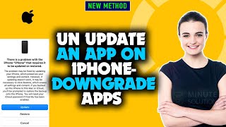 how to un update an app on iPhone downgrade apps 2024 [upl. by Irish]