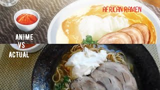 ANIME vs REALITY How to make African Ramen by Tosuke Megishima from FOOD WARSShokugeki no Soma [upl. by Adiel]