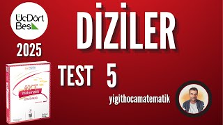 DİZİLER TEST 5  345 AYT MATEMATİK SORU BANKASI 2025 [upl. by Lefton]