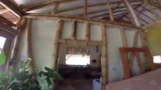 Amazing Bamboo and Cob Home Construction Costa Rica [upl. by Suzetta4]