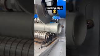 Cutting pipe machine cnclathemachine cncmachining [upl. by Sokairyk]