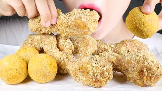 ASMR Garlic Butter Fried Chicken and Cheese Balls  BHC Magickle Chicken  Eating Sounds Mukbang [upl. by Kenaz]