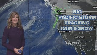 California Storm Watch Tracking seasons 1st big storm and where rain and snow will fall [upl. by Anaujat36]