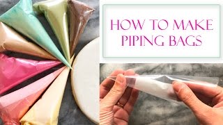 How to Make Piping Bags for Icing  Using Freezer Bags [upl. by Suedaht21]