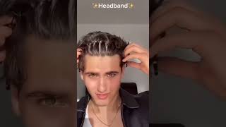 90s Headband look Tutorial  How to get 90s Mens Hairstyle shorts [upl. by Stephi295]