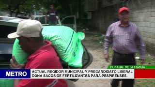 ACTUAL REGIDOR MUNICIPAL Y PRECANDIDATO LIBERAL DONA SACOS DE FERTILIZANTES PARA PESPIRENSES [upl. by Zsa Zsa86]