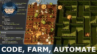 CODE FARM AUTOMATE The Farmer Was Replaced  Programming a Drone Video Game [upl. by Aillimat176]