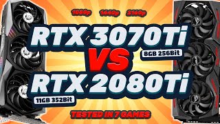 RTX 3070 Ti vs RTX 2080 Ti  Test in 7 Games [upl. by Yellek]