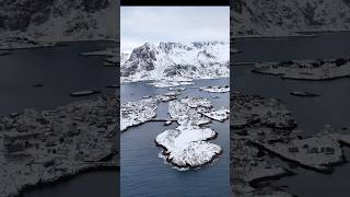 The football stadium in Henningsvaer  Norway travel winter explore norway snow vlog snow [upl. by Clauddetta782]