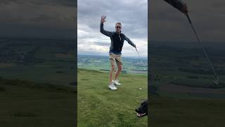 Golf in Scotland  there’s always a mountain to climb and practice from golf fyp dog [upl. by Silva]