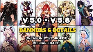 NATLAN VERSION 50  VERSION 58 BANNERS amp CHARACTER DETAILS  Genshin Impact [upl. by Obola]