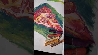 Sketchbook Royal Talens Pepperoni Pizza  Giorgione Morandi Soft Oil Pastel sketchaday [upl. by Mathia]