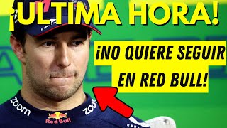 CONFIRMADO ¡CHECO PÉREZ CUESTIONA SU FUTURO EN RED BULL RACING [upl. by Issor]