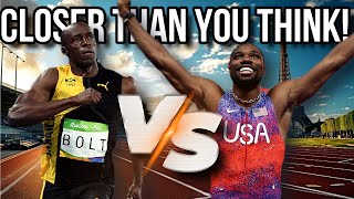 Noah Lyles vs Usain Bolt Head To Head Comparison [upl. by Yendroc]