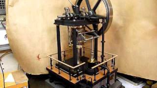 Dampfmaschine  Bodmers Steam Engine 1841 Probelauf  Bodmer Sliding Cylinder Engine [upl. by Ecnedurp]