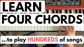 Piano chords for beginners learn four chords to play hundreds of songs [upl. by Wieren298]