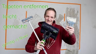 Tapeten entfernen leicht gemacht  teuer vs günstig  Selbstgemacht aber wie  DIY im Hausbau [upl. by Eniamat577]