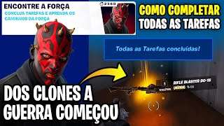 COMO COMPLETAR TODAS AS MISSÕES ENCONTRE A FORÇA DOS CLONES A GUERRA COMEÇOU  Fortnite [upl. by Matthiew87]