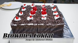 cara membuat brownies coklat dengan resep sederhana namun hasilnya enak banget [upl. by Oelc895]