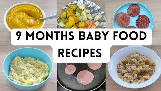 9 Months Baby Food Recipes  Breakfast Lunch and Dinner  baby food [upl. by Seward]