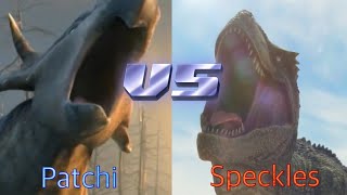 Patchi VS Speckles Edit  Speckles the Tarbosaurus  Walking with dinosaurs  shorts dinosaurs [upl. by Novahc]