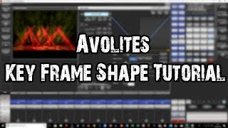 Avolites Key Frame Shapes Tutuorial [upl. by Nylaret]