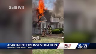 Apartment building fire in Dauphin County [upl. by Drain]