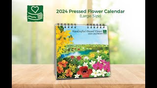 Care Channels 2024 Large Pressed Flower Calendar [upl. by Kolva866]