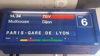 SBB Ansage Gleisänderung TGV nach Paris Gare de Lion [upl. by Noemys]