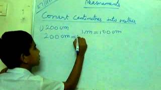 MatheMatics  Converting Centimetres into metres in Measurements  4th class by Jagadish Reddy [upl. by Suaeddaht]