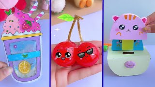 Easy kawaii paper craft  how to make paper craft for school  Tonni art and craft [upl. by Ihsir834]