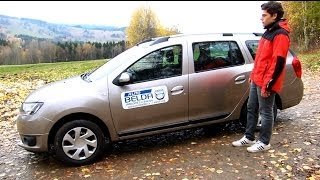 Test Dacia Logan MCV 2013 09 TCe [upl. by Witkin345]