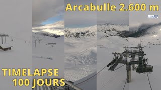 Peisey Vallandry  Paradiski ⏩ Timelapse 100 jours [upl. by Marchelle954]