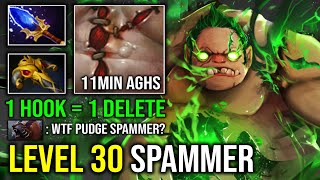 LEVEL 30 MID PUDGE SPAMMER 11Min Scepter Magnet Hook 1 Heap Per Minute Max Strength Dota 2 [upl. by Yttocs]