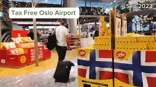 Oslo Norway Airport Gardermoen Tax Free 2023 Travel and walking through [upl. by Ardelia]