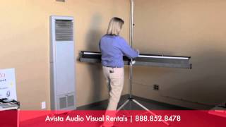 6 Tripod Projection Screen Setup Demo Los Angeles Audio Visual Rentals [upl. by Arnaldo]