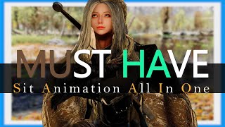 SKYRIM MOD I Must Have DAR Sit Animation All In One [upl. by Nalaf]