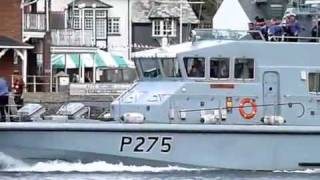 HMS Raider P275 Archer Class Patrol Boat in Dartmouth [upl. by Ardnosac733]