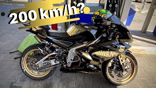 TOP SPEED APRILIA RS 125 200 kmh [upl. by Proud]